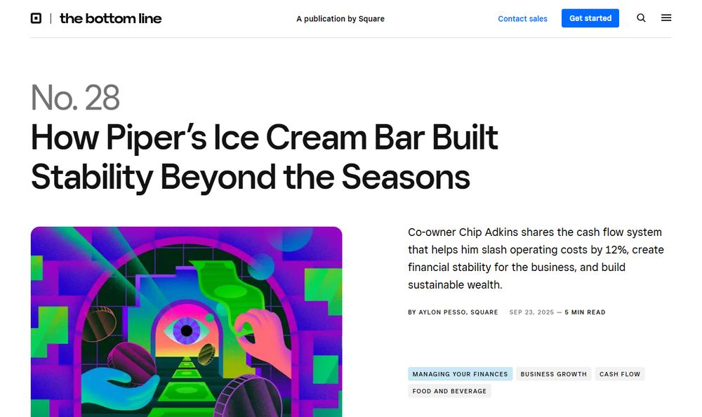 Square「How Piper's Ice Cream Bar Built Stability Beyond the Seasons」のファーストビュー